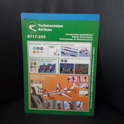 Boeing 717-200 Turkmenistan  safety card