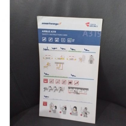 Airbus A319 Czech airlines safety card