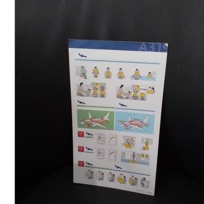 Airbus A319 Czech airlines safety card